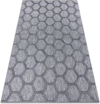 RugsX Rugsx - Carpet santo sisal 58391 honeycomb anthracite grey 180x270 cm