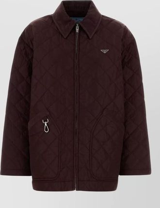 Prada re nylon jacket quilted design side pockets