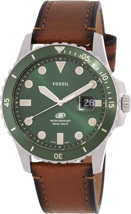 Fossil Blue Dive Quartz Green Dial Mens Watch FS5946