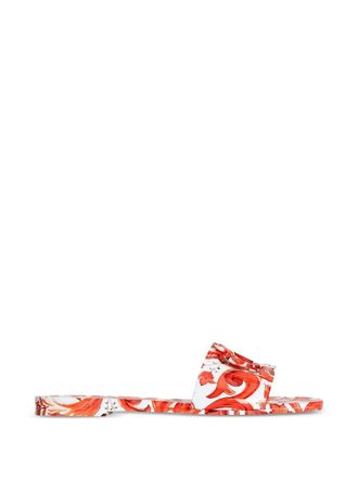 Dolce & Gabbana Maiolica platte sandalen met print