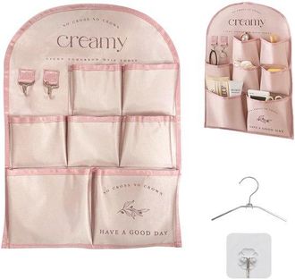No Brand Adecuado Para El Organizador De Pared/mesita De Noche Colgante Solidchoice Bed Bag, Bolsa De Almacenamiento De Tela Con 7 Compartimentos, 54,5 X 35 Cm