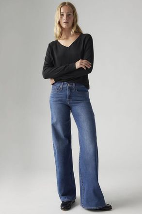 Levi's Vaqueros 318 Shaping Wide Leg - Mujer - 25X30 - Lavado oscuro / Clever Girl
