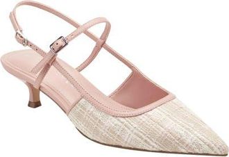 Marc Fisher Ceddy Slingback Pointed Toe Kitten Heel Pump in Light Pink at Nordstrom, Size 8.5