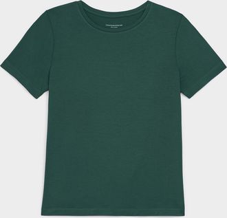 Contemporaine Womens Flowy crew-neck T-shirt