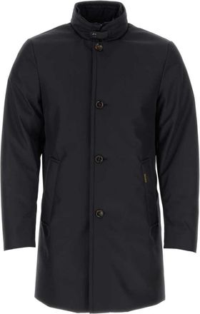 Moorer Bond-Wi Trenchcoat - Heren - Mantel - Blauw - M - Leer - Jassen