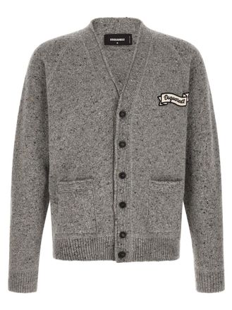 Dsquared2 Grey V Neck Cardigan