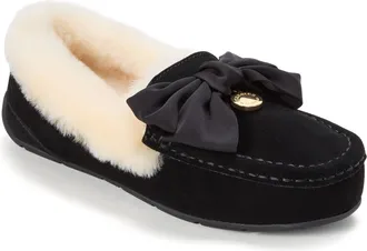 Dearfoams Fireside by Dearfoams Womens Mel Dream Bow Moccasin Slippers