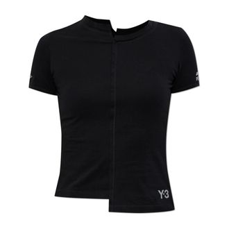 Yohji Yamamoto T-Shirts, female, Black, Size: 2XS Formula 1 Team Fitted Tee