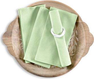 Solino Home Linen Dinner Napkins Set of 4, 20 x 20 Inch for Dining Table, Holiday and Everyday Table Decor - Fete in Pastel Green at Nordstrom, Size