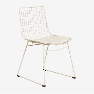 Sklum Pack De 4 Sillas De Comedor En Acero Renee Sklum Beige Tapioca