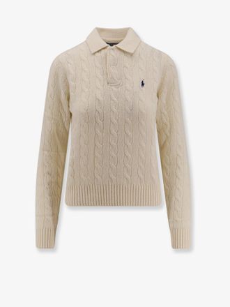 Ralph Lauren Maglia polo in lana e cashmere a trecce - POLO RALPH LAUREN - gender_Woman