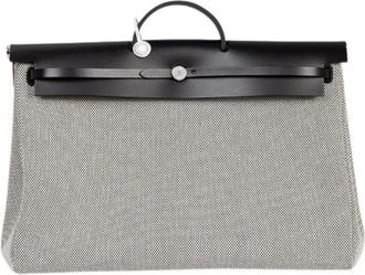 Herm&egrave;s Vintage, unisex, Beige, ONE Size, Leer, Pre-owned Herbag (50) ZIP Cabine
