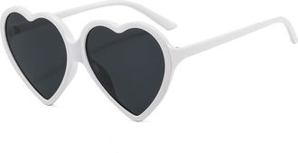 Generic Women Outdoor Party Sunglasses Vacation Commuter Decorative Sun Glasses(White)