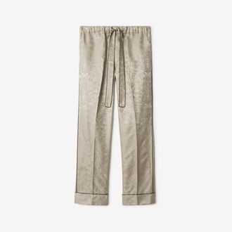 Burberry Sunflower Silk Pyjama Trousers, Size: XXL