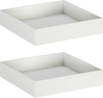 vidaXL Macetero De Jard&iacute;n 2 Uds. Blanco 100 X 100 X 20 Cm Vidaxl