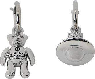Vivienne Westwood Pendientes de aro peque&ntilde;os de rub&iacute; - Accessories - Mujer - Gris - ONE SIZE