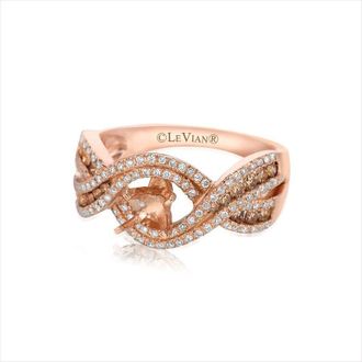 Le Vian Ladies Chocolate Diamond Rings set in 14K Strawberry Gold