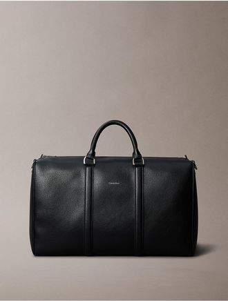Calvin Klein Mens Micro Pebble Duffle Bag - Black
