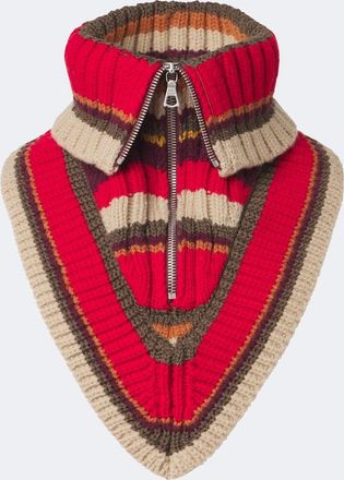 Dries Van Noten Striped wool zip-up collar