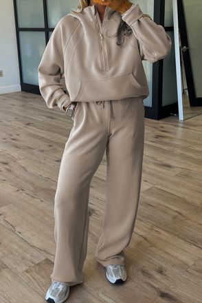 Azura Exchange Womens Hoodie Pant Set - Silver - Size X-Large