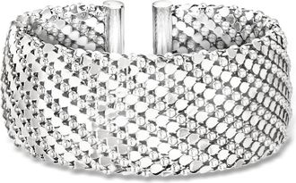 Ross-Simons Italian Rhodium-Plated Patterned Wide Cuff Bracelet