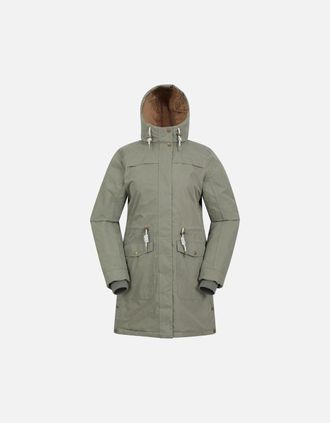 Mountain Warehouse Womens Mountain Warehouse Womens/Ladies Acorn Waterproof Borg Lined Padded Parka - Green - Size: 12