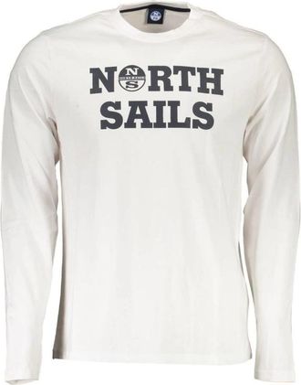 North Sails T-shirt met lange mouwen - Heren - Longsleeves - Wit - 3XL - Katoen - Tops