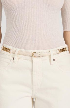 Frame Denim The Twisted Link Belt in Cream at Nordstrom, Size X-Small