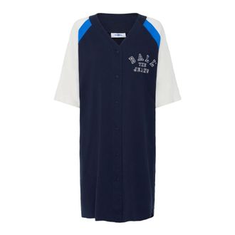 Ball Short Dresses, female, Blue, XS, Sporty Baseball Dress with Logo Print