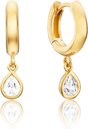 Lily & Roo Gold Mini Teardrop Huggie Hoop Earrings