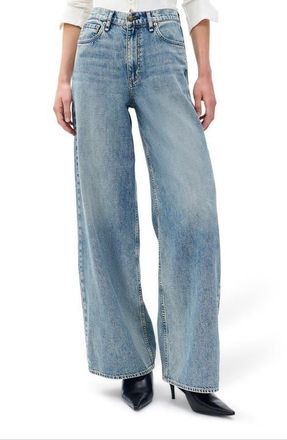 Rag & Bone Featherweight Sofie High Waist Wide Leg Jeans in Theo at Nordstrom, Size 31