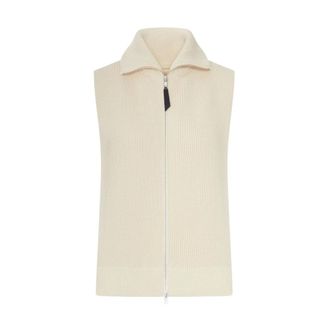Maison Margiela Dames, Truien, Beige, Maat: M Leer