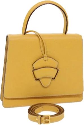 Loewe Tweedehands leren handtassen - Dames - Vintage Handtas - Geel - ONE Size - Leer - Vintage