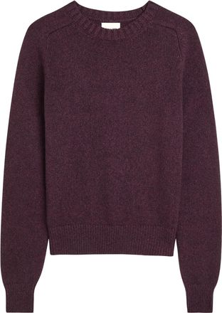 Khaite Nera Melange Cashmere Jumper - Purple Dark - S (UK8-10 / S)
