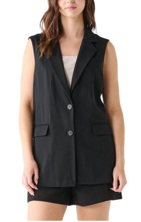 BLACK TAPE Sleeveless Blazer Vest In Black