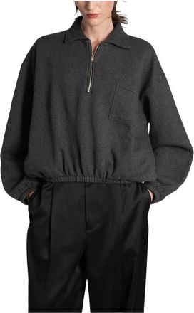 Darkpark Quarter-Zip Sweatshirt - Dames - Vesten met rits - Grijs - S - Hoodies & sweatvesten