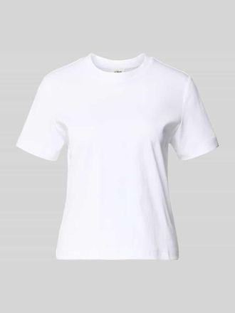 s.Oliver Red Label Boxy Fit T-Shirt aus reiner Baumwolle in Weiss, Gr&ouml;&szlig;e 44