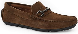 Bruno Magli Teramo Bit Driving Loafer in Dark Brown Suede at Nordstrom, Size 11.5