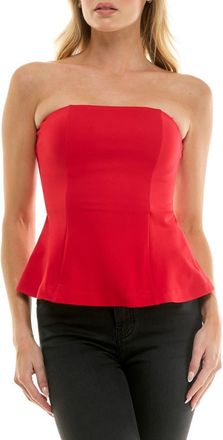 Socialite Peplum Tube Top in Red at Nordstrom Rack, Size X-Small