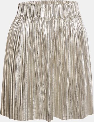 Isabel Marant Silver Plisse Delpha Mini Skirt