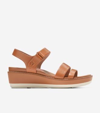 Cole Haan Womens &Oslash;riginal Grand Peyton Flatform Sandals - Brown Size 10.5