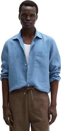 Marc O'Polo Leinenhemd MARC OPOLO, Herren, Gr. XXL, N-Gr, provincial blau, Web, Obermaterial: 100% Leinen, Manschette, Hemden Leinenhemd, im klassisch cleanen Loo