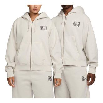 Nike x Stussy Pigment Dyed Fleece Zip Hoodie Asia Sizing Light Bone FZ9991-072