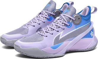 Generic Mens Anti-Slip Durable Basketball Shoes - Professional Shock Absorption Sneakers - Casual Running Fitness Shoes (Purple,7.5)