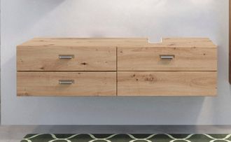 WELLTIME Waschbeckenunterschrank »Guardo« Hängender Waschtisch mit zwei Schubladen - Masse (B/T/H) 140/53/35 cm