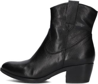 Omoda Dallas Western Enkellaarzen - Dames - Cowboylaarzen - Zwart - 36 EU - Leer - Schoenen