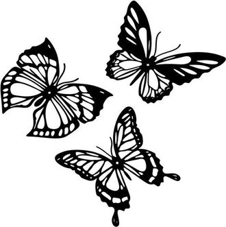 OEM Decoraci&oacute;n De Pared De Mariposa Met&aacute;lica - Negra