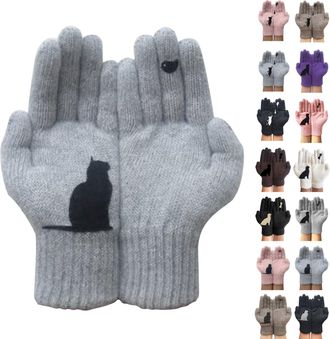 Generic Warm Gloves Women Thermal Gloves Winter Hand Warmer Thermo Knitted Thermogloves for Running Driving Cycling Windproof Walking Outdoor Ladies Cold Weat