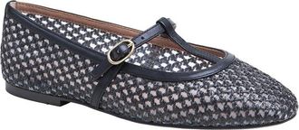 Linea Paolo LINEA Paolo Monet-L Raffia & Leather Flat