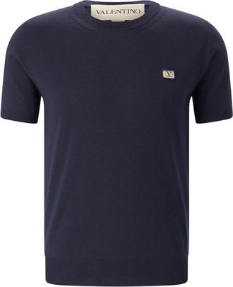 Valentino Heren, Tops, Blauw, Maat: XL Wol